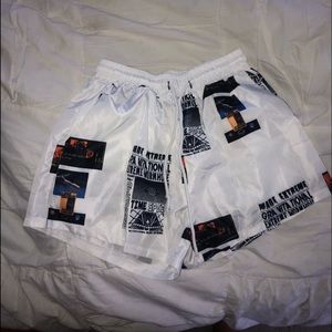 newspaper print shorts